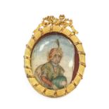 Indian School (2nd half 19th century)Miniature portrait of Maharajah Duleep Singh, half length,