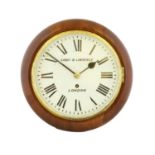 A Mahogany 10-Inch Dial Wall Timepiece, signed Saqui & Lawrence, London, circa 1890, side and bottom
