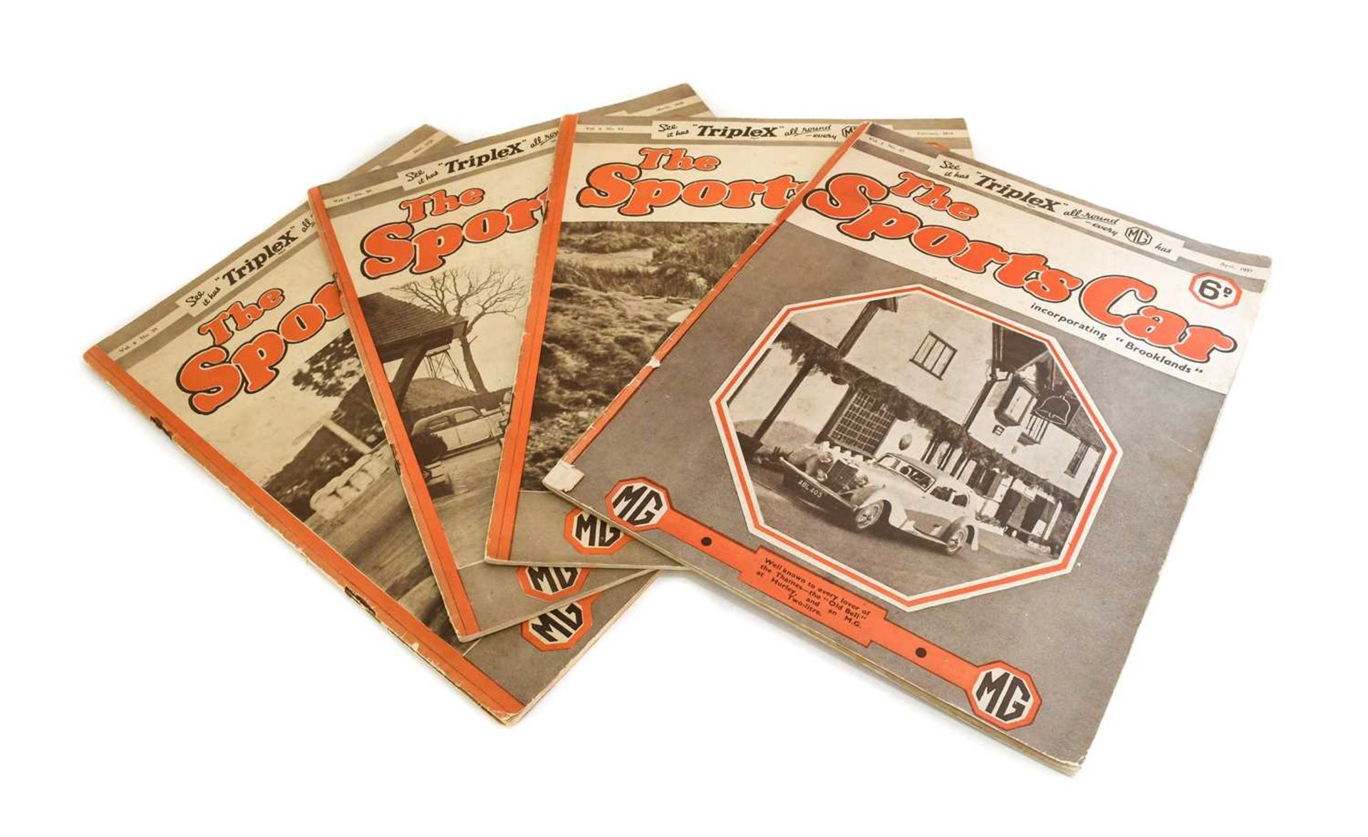 Four Copies of "The Sports Car" Magazine incorporating Brooklands, issues February to May 1938