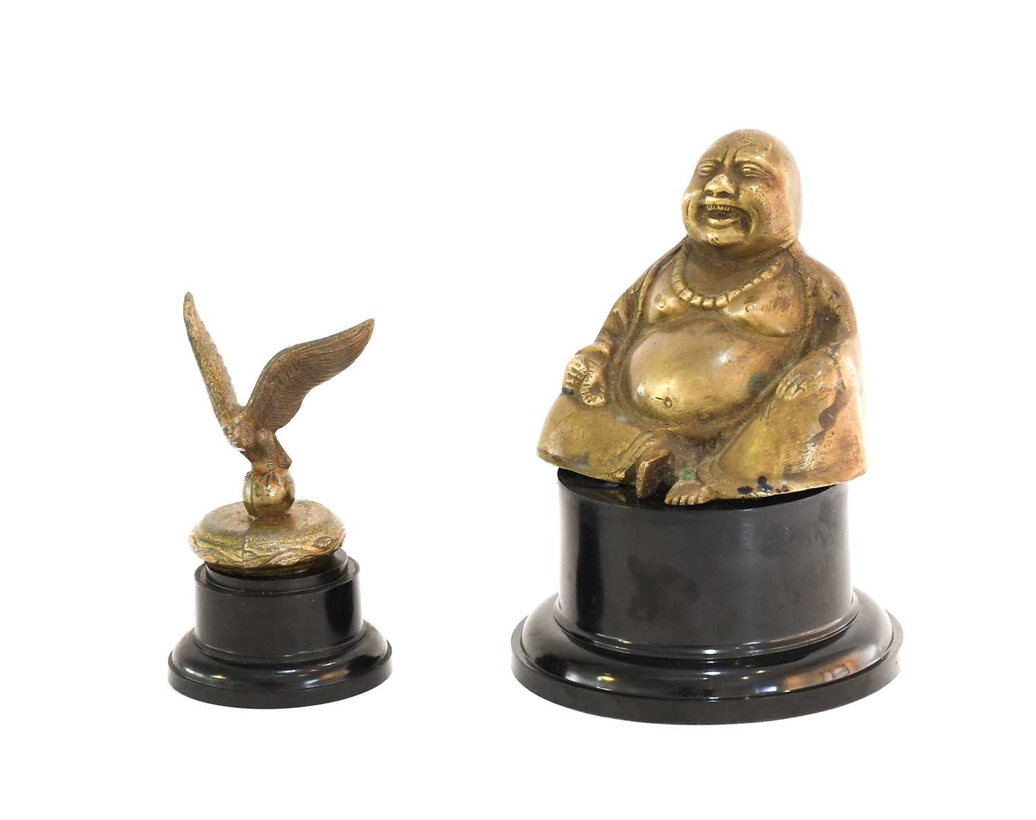 A Brass Car Accessory Mascot, in the form of a winged eagle7cm highThree EA and DMCC Club Medals, - Image 2 of 4