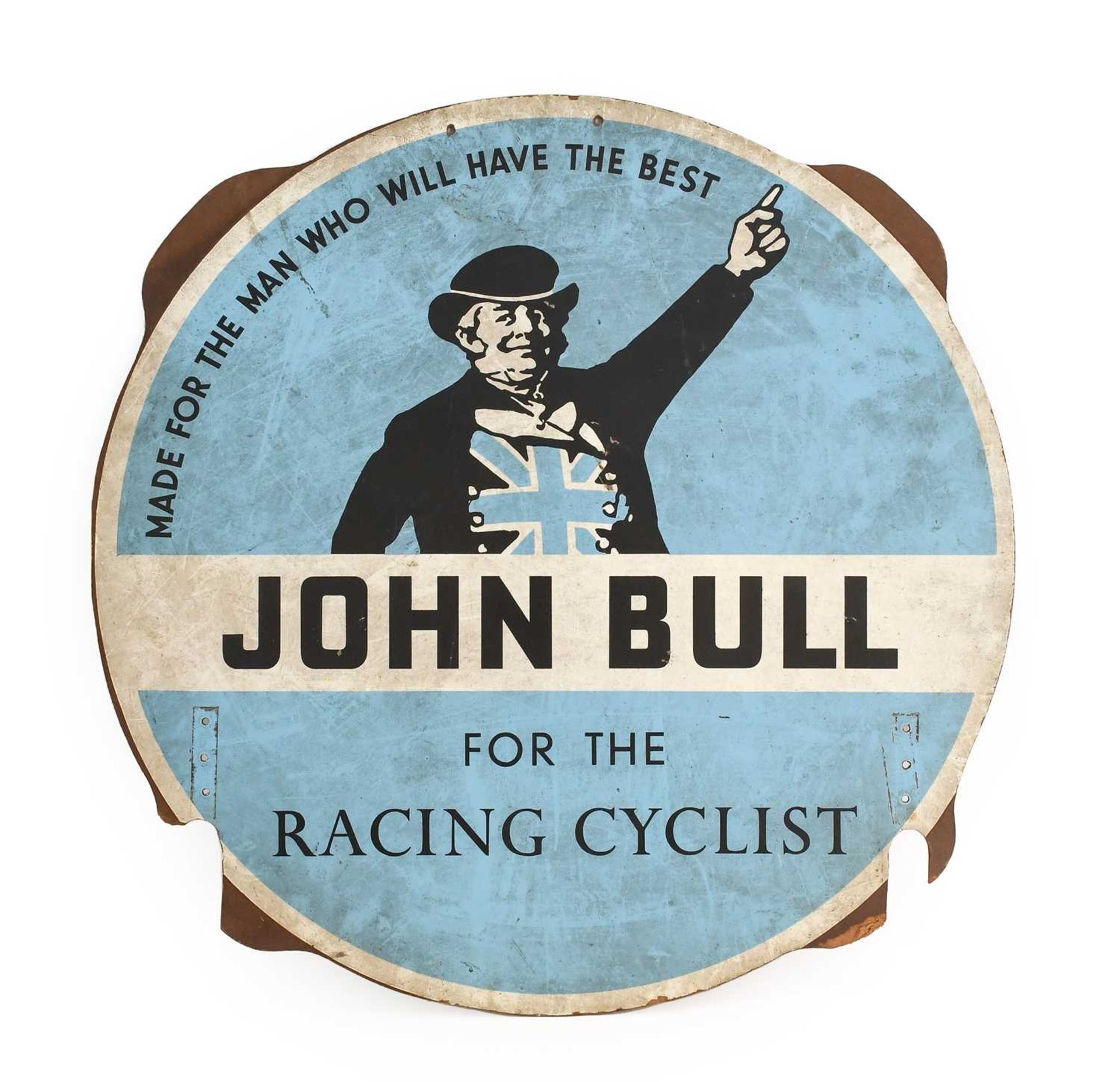 An Original Blue Enamelled Single-Sided Advertising Sign, NCU, NATIONAL CYCLISTS UNION OFFICIAL - Bild 3 aus 3