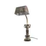 Karl-Hugo Mars: An Adjustable Table Lamp, late 20th century, constructed from car parts, with copper