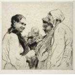William Lee-Hankey (1869-1952)The New Arrival - Fisherwomen admiring a new babySigned in pencil,