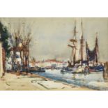 Frank Henry Mason RBA, RI, RSMA (1875-1965) “Venice” Initialled, watercolour heightened with