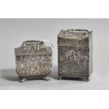 Two Dutch Silver Tea-Caddies, Each With English Import Marks for Berthold Muller, One London, 1900