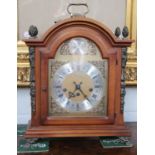 A Modern German Chiming Mantel Clock, dial signed Schneckenbecher, 44cm high over handle