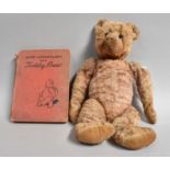 A 1930s Mauve/Pink Plush Farnell Jointed Teddy Bear, and 1 volume More Adventures of a Teddy Bear (