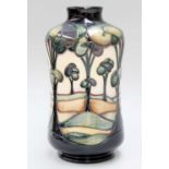 A Modern Moorcroft Tribute to Trees Pattern 9/9 Vase, circa 2007, designed by Sian Leeper,