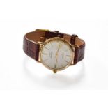 A 9 carat gold Longines flagship automatic wristwatch with Longines boxesThe case with surface