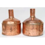 Pair of 19th Century Copper Essential Oil Stills (incomplete), 30cm high