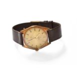 A Gold Plated Omega, Geneve WristwatchThe case with surface scratches. The bezel with minor dents