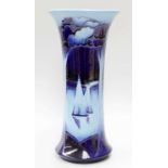A Modern Moorcroft Yacht in Moonlight Pattern 159/10 Vase, circa 2009, designed by Paul Hilditch,