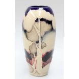 A Modern Moorcroft Eventide Winter Pattern 10/7 Vase, circa 2013, designed by Vicky Lovatt, 19cm