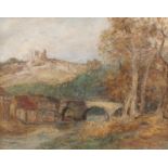 Oliver Hall (1869-1957) "Richmond, River Ure" Signed, inscribed to partial label verso, oil on