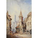 Charles James Keats (19th/20th Century) "Bruges" "Rouen" "Ghent" "Beauvais" All signed, watercolour,