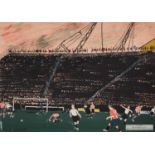 Carel Weight ARA RBA (1908-1997) "Cup Tie"Lithograph, inspired by the Guinness Book of Records, 39cm