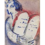 After Marc Chagall (1887-1985), Russian"Moses II"Lithograph, 34cm by 25cm