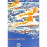 Munich Olympics 1972 Swimming Poster