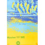 Munich 1972 Olympics Rowing Poster