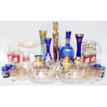 A Quantity of Venetian Glass, 20th century, including decanters, vases and drinking glasses (one