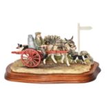 Border Fine Arts 'Delivering the Milk' (Donkey Cart), model No. AG01 by Ray Ayres, limited edition