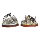 Border Fine Arts 'Where's He Gone?' (Border Collies), model No. B1078, limited edition 51/750,
