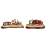 Border Fine Arts Studio Tractor Models: Loading Up' (MF 35), model No. A3448 and 'Tattie