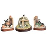 Border Fine Arts 'Not a Moment's Peace' (Border Collie Pups Bookends), model No. B0093 by Kirsty
