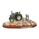 Border Fine Arts 'Hauling Out' (Field Marshall Tractor), model No. JH98 by Ray Ayres, limited