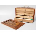 A 20th Century Mahjong Set, in a carved wood case