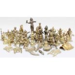 A Collection 18th Century and Later East Private Devotional Statues, Bronze and Other Metals,
