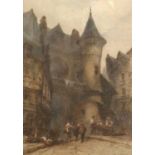 Paul Marny (1829-1914) "Auxerre" Signed and inscribed, watercolour, 66cm by 46.5cm
