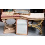 Two Dressing Table Stools, one in Art Deco style, the other painted and in the Regency taste;