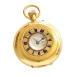 An 18 Carat Gold Half Hunter Pocket Watch Maker, dial signed R A Miles, 34 Great Queen Street WC2,