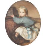 Attributed to Albert Ludovici (1820-1894) Portrait of mini F Clarke Kennedy age 2 years and 3 months