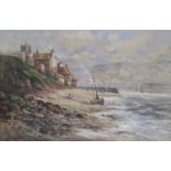 Charles Potter (fl.1878-1902) Extensive beach scene thought to be Whitby Signed oil on canvas,