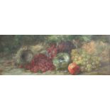 British School (19th/20th Century) Still life of birds nests and assorted fruits Indistictly signed,