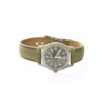 A Stainless Steel Mid Size Centre Seconds Wristwatch, signed Hamilton, model: Khaki