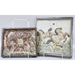 Royal Copenhagen Pottery Plaque, Knud Kyhn (Denmark, 1880-1969), decorated with frolicking horses,