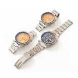Three Seiko "Pepsi" Bezel Automatic Day/Date Chronograph Wristwatches All three watches are not
