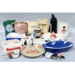 Breweryana, including: Whisky Jugs, Ash Trays, Pourers, Sandeman Decanter etc (qty)