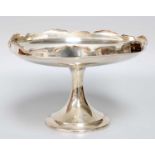 A George V Silver Pedestal-Dish, by Mappin and Webb, Sheffield, 1923, the circular bowl on spreading