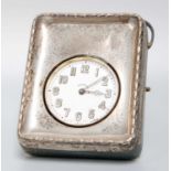 An Edward VII Silver Goliath Watch Case, Probably by Robinson and Co., Birmingham, 1907, oblong