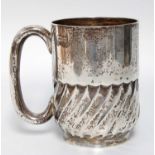 An Edward VII Silver Mug, by William Hutton and Sons Ltd., London, 1901, tapering cylindrical and