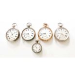 A Silver J.W.Benson Pocket Watch, Two Pocket Watches stamped Fine Silver and 0.935, A Gun Metal