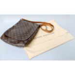 Louis Vuitton Musette Monogrammed Canvas Shoulder Bag, with brown leather straps, with original