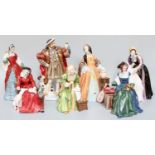 Royal Doulton, a set of seven figures, Henry VIII and his six wives, with certificates Overall