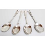 Four George I or George II Silver Table-Spoons, London, One Britannia Standard, Date Letter Lacking,