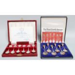 A Cased Set of Elizabeth II Silver Spoons, by Churchill Mint, Sheffield, 1977, Number 455 from a