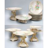 A Royal Worcester Heavily Gilt and Floral Painted Dessert Service, dated 1876 Dessert Plates -